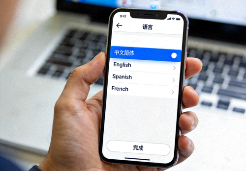 Telegram客户端语言设置菜单截图 - 选择中文简体选项