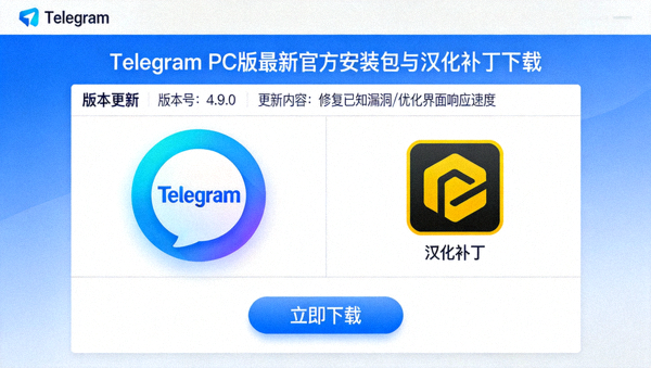 Telegram PC版最新官方安装包与汉化补丁下载配图 - 版本更新提示